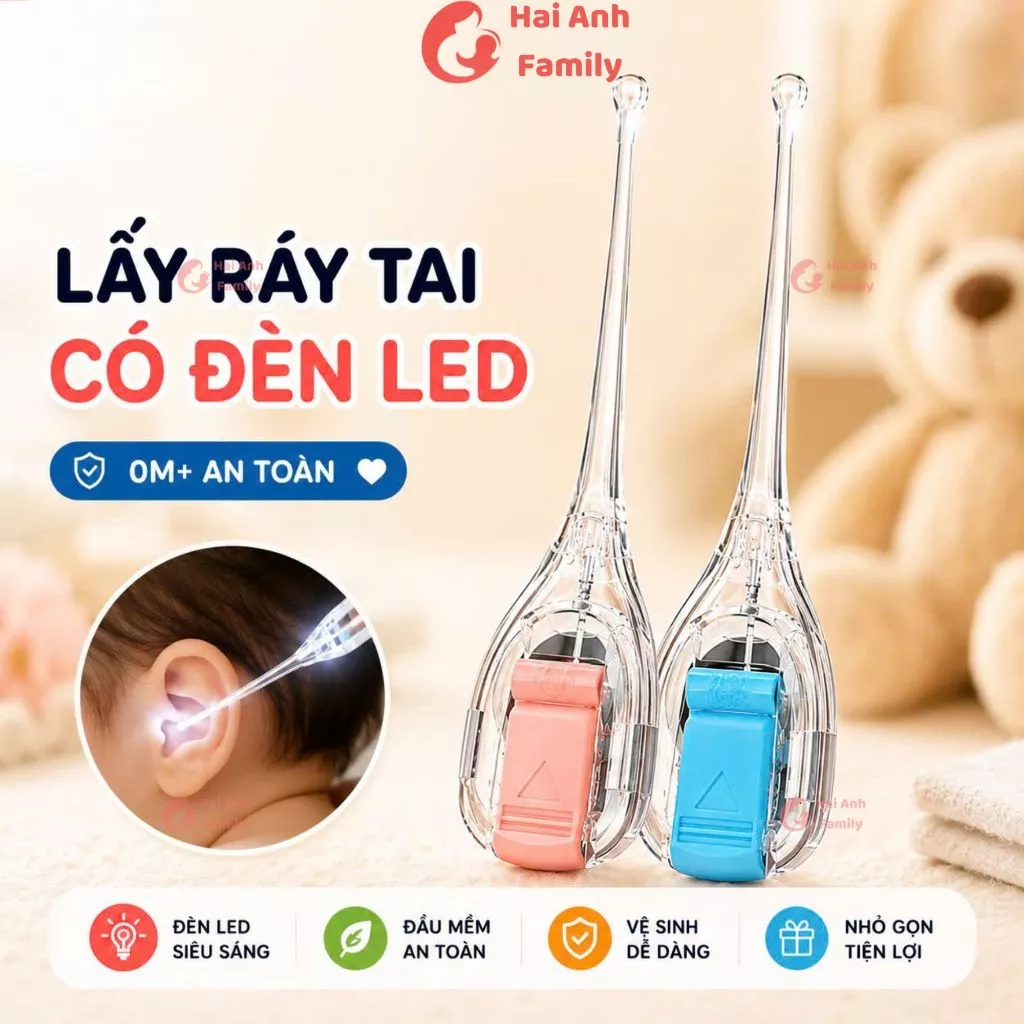 Dụng cụ lấy ráy tai cho bé có đèn