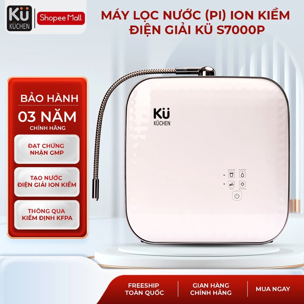Máy lọc nước (Pi) KUCHEN tạo ion kiềm điện giải S7000
