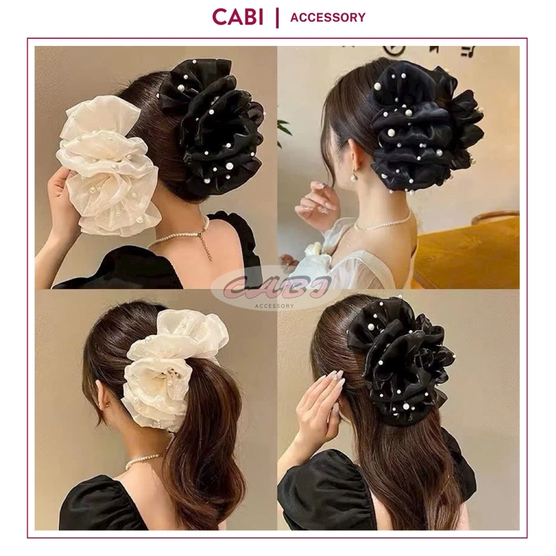 CB145 Kẹp Tóc Bong Bóng Hình Đám Mây 13cm Đính Đá Tròn Nhiều Lớp