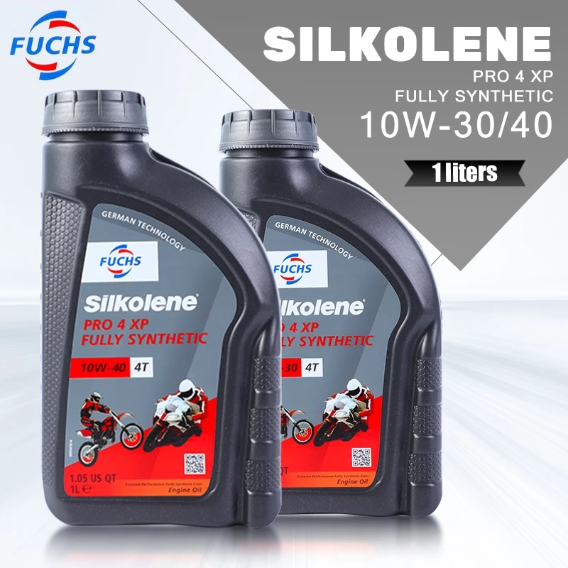 Dầu nhớt xe máy tổng hợp toàn phần FUCHS Silkolene PRO 4 XP 4T 10W-30, 1 lít - Công nghệ Đức đang được đối chiếu cho người mua tại Việt Nam