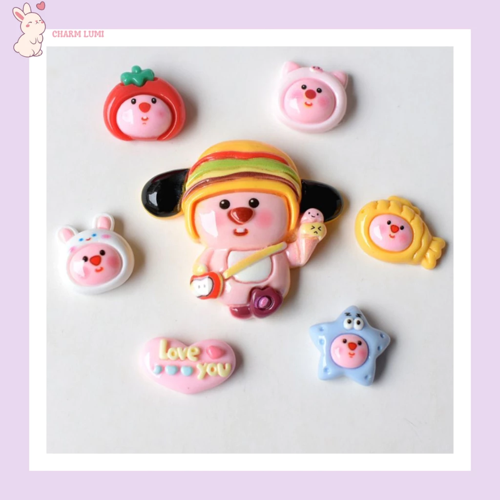 Charm Loopy Bóng Sáng – Phụ Kiện Decor DIY, Trang Trí Tiểu Cảnh, Ốp Lưng, Hộp Bút,...-Charm Lumi