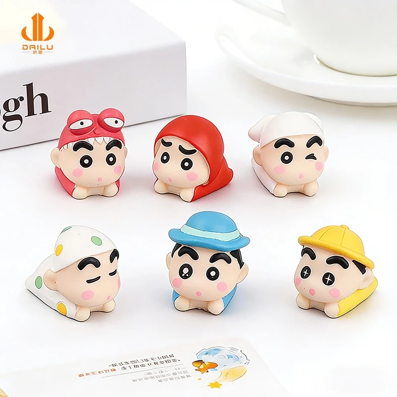 Set Mô Hình Shin Mini Cosplay Cute Trang Trí Bàn Học Decor Dễ Thương Cho Bé