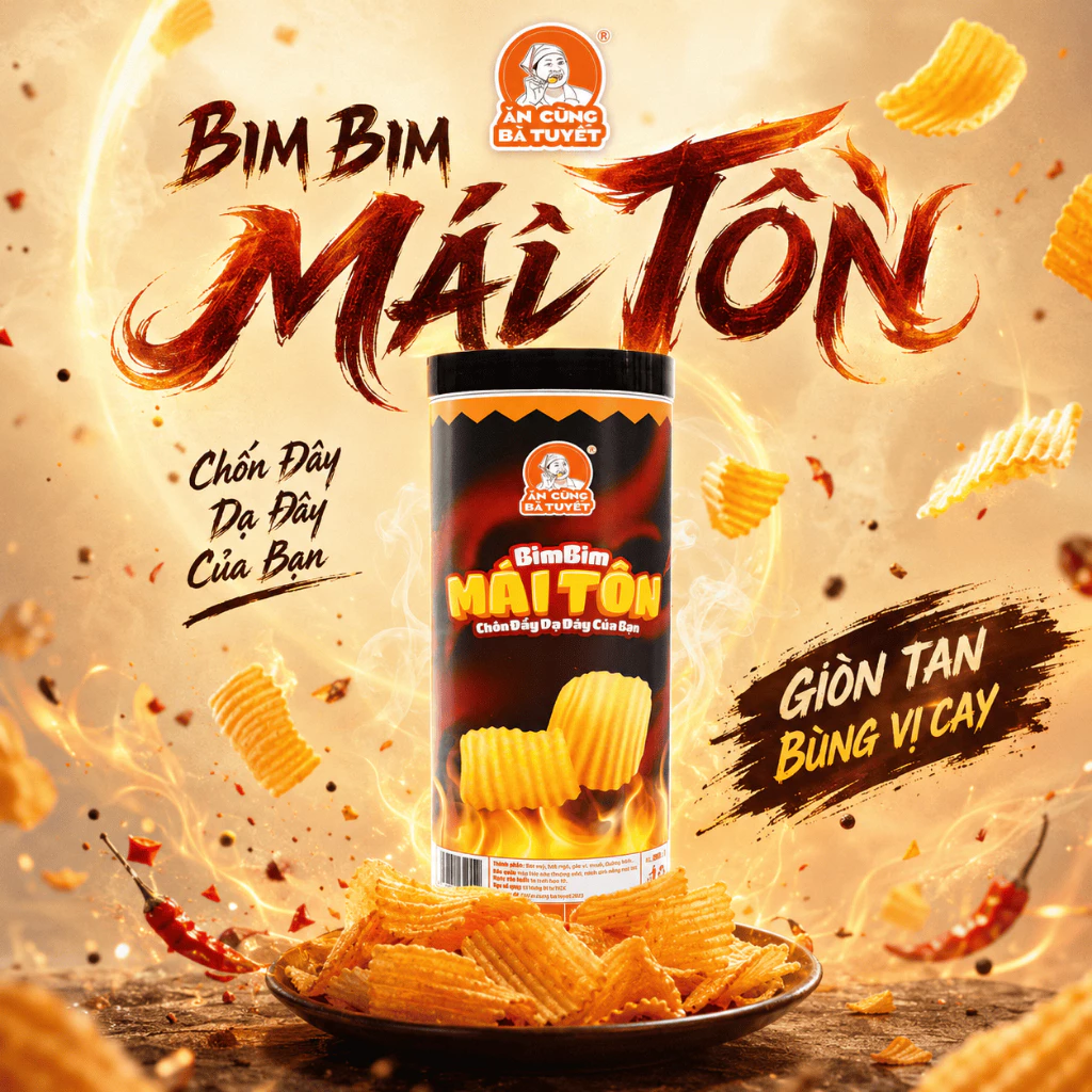 BIM BIM MÁI TÔN - ĐỒ ĂN VẶT VIỆT NAM M60