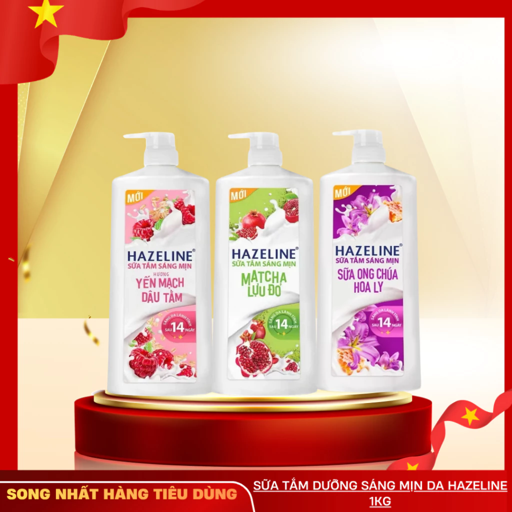 Sữa tắm dưỡng sáng mịn da Hazeline 1kg