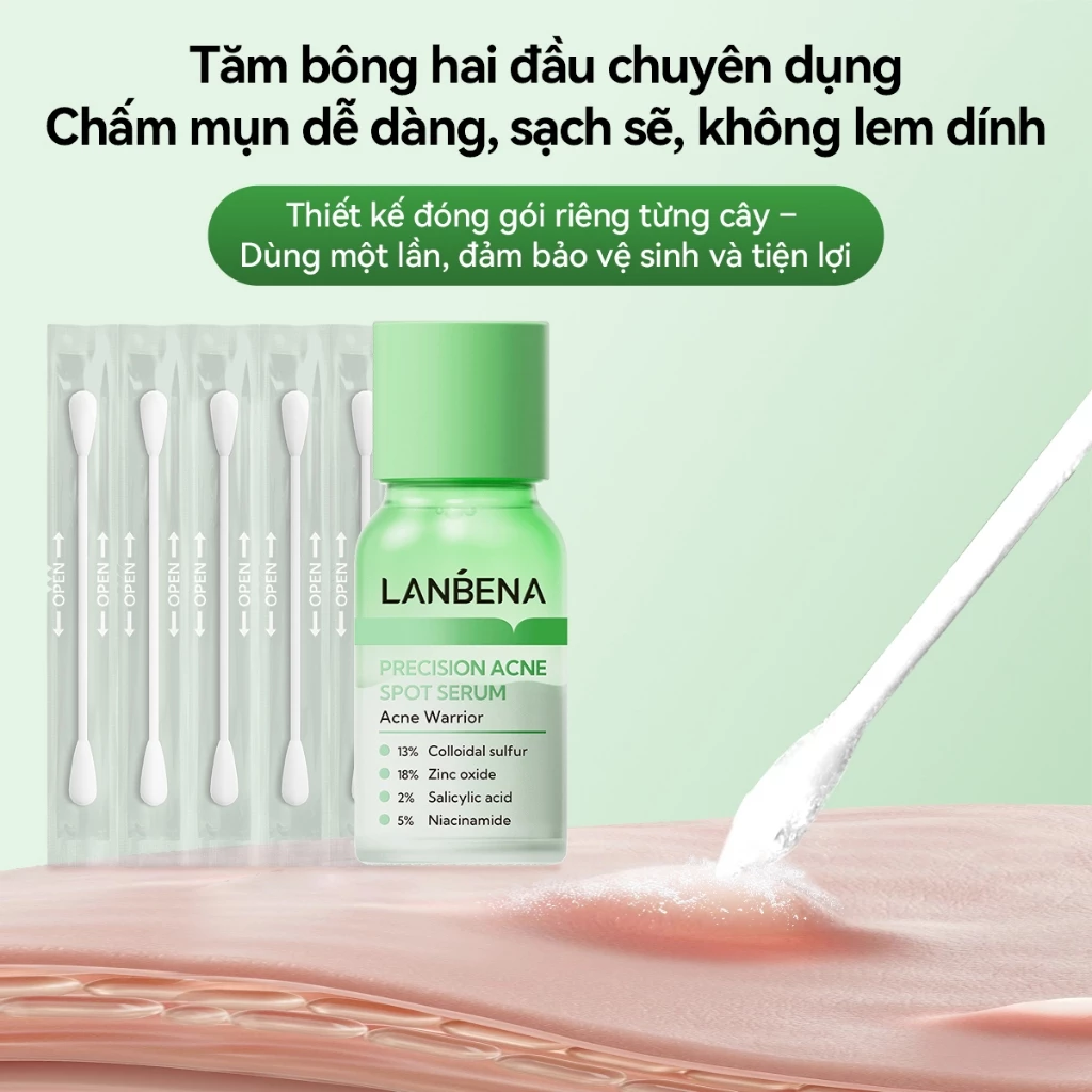 LANBENA Serum chấm mụn (12ml) - giảm mụn, gom cồi xẹp mụn, kiểm soát dầu và phục hồi da mụn Skincare