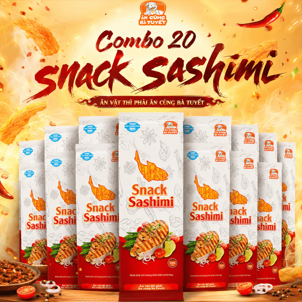 Combo 20 snack sashimi - ĂN CÙNG BÀ TUYẾT M5