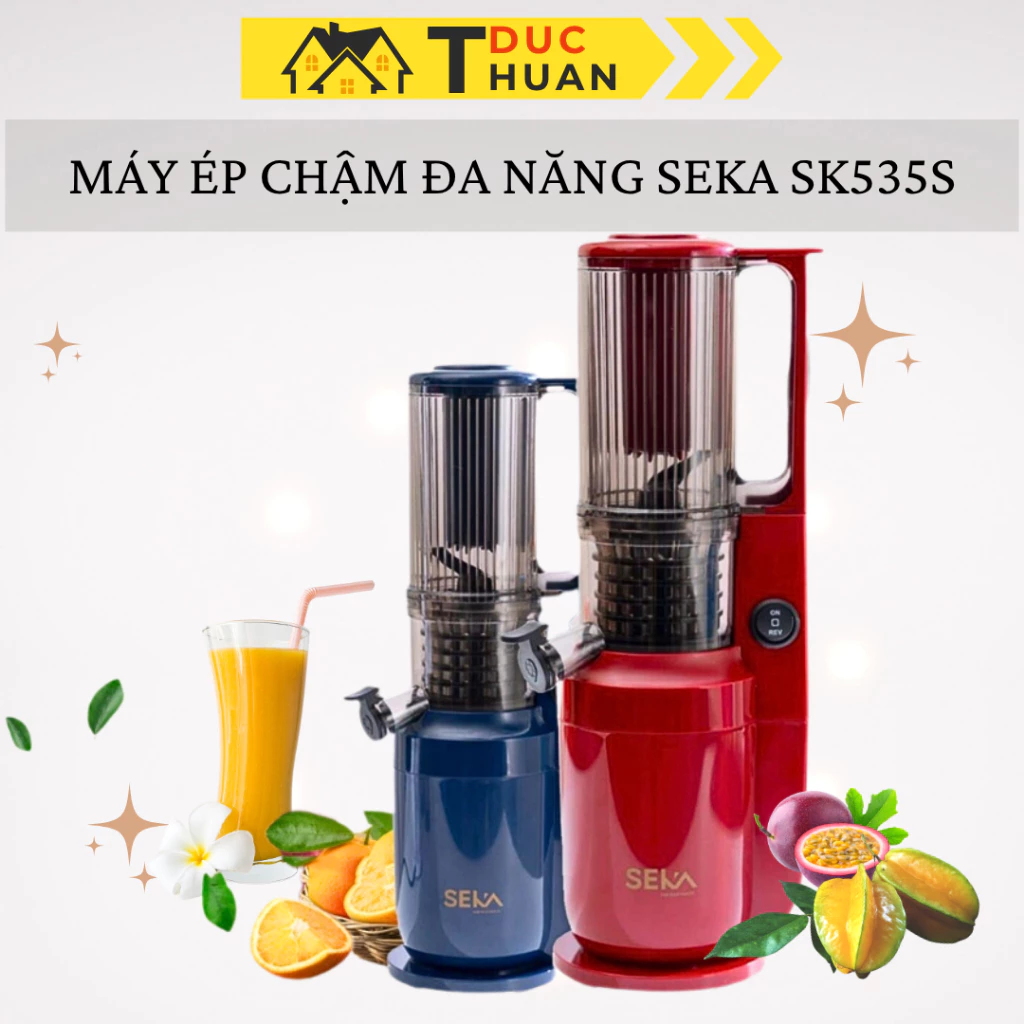 Máy ép chậm đa năng SEKA SK535S công suất 250W ép kiệt 97% máy ép nước làm sinh tố, ép trái cây