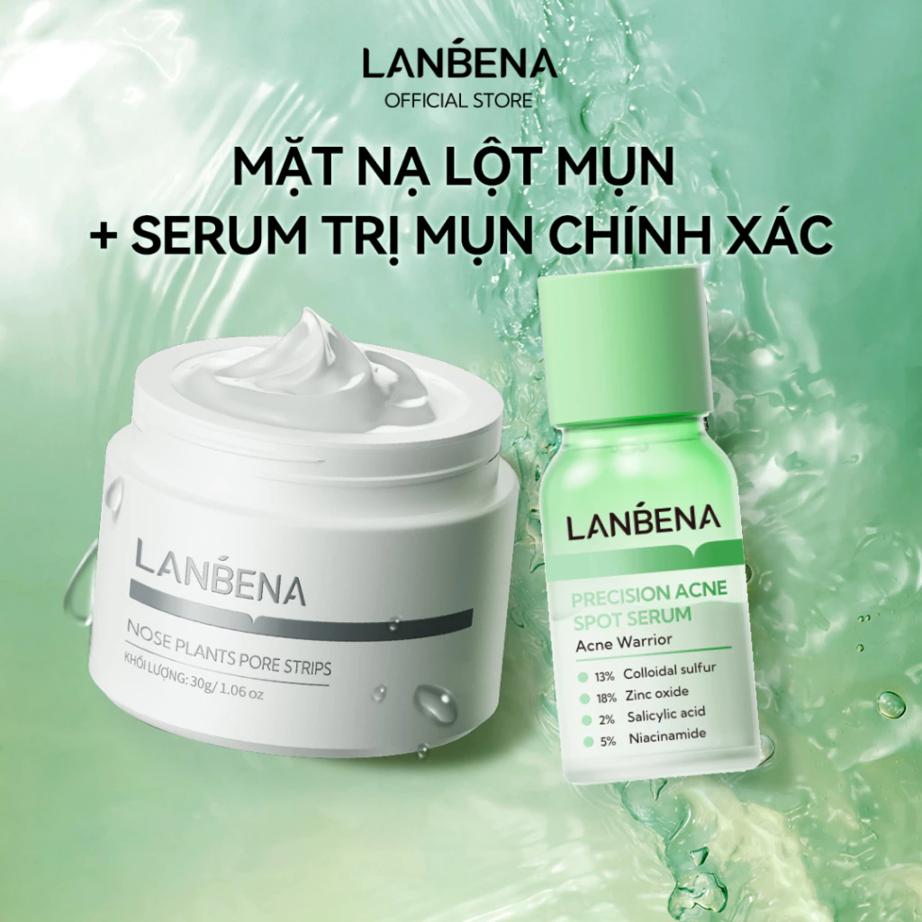 LANBENA  Mặt Nạ Loại Bỏ Mụn Đầu Đen (30g) -Phiên Bản Nâng Cấp 2.0, Mặt Nạ Lột Sữa Rửa Mặt Làm Sạch Skincare