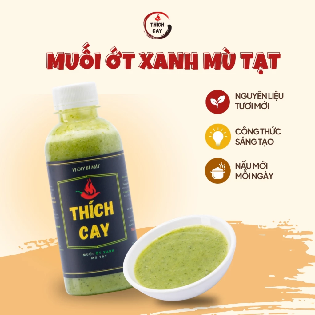 Nước Chấm Muối Ớt Xanh Thích Cay 250ml Nước Chấm Hải Sản Mù Tạt Sốt Chấm Lẩu Cay Nồng