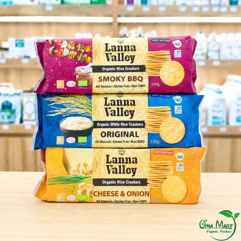 Bánh gạo hữu cơ Lanna Valley - Không Gluten - Không biến đổi Gen 100g