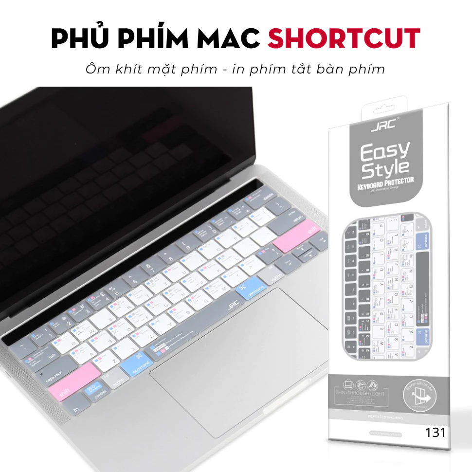 [Phím tắt MacOS] Lót Phủ Bàn Phím MacBook JRC Full Model, Chất Liệu Silicone