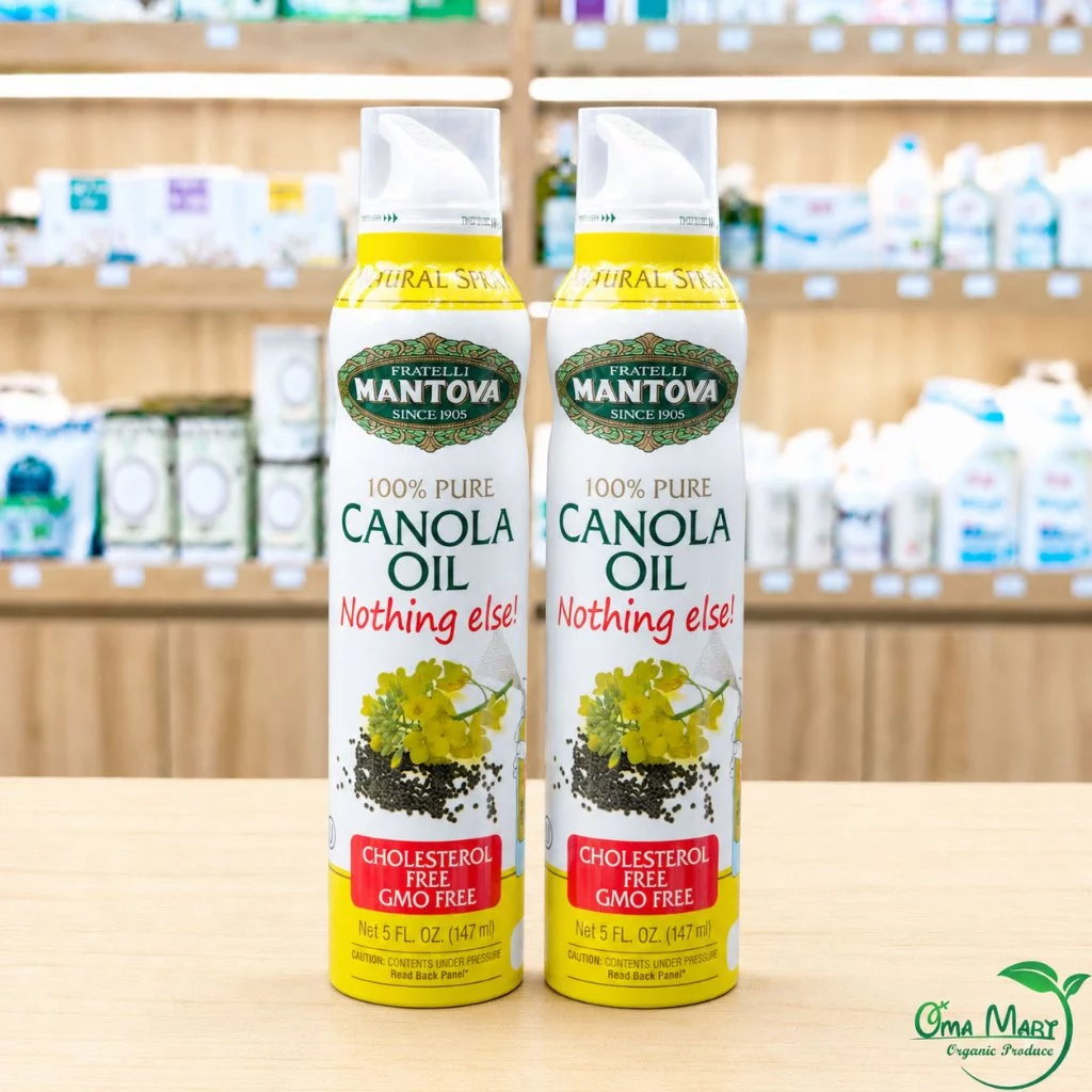Dầu Hạt Cải Dạng Xịt Mantova Canola Oil 147ml - Dầu Ăn Kiêng Không Calo Thích Hợp Cho Người Tập Gym