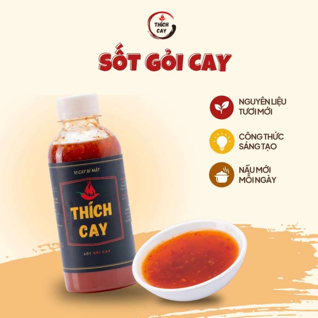 Nước trôn gỏi Thích Cay, sốt trộn salad, thơm ngon, tiện dụng, công thức gia truyền