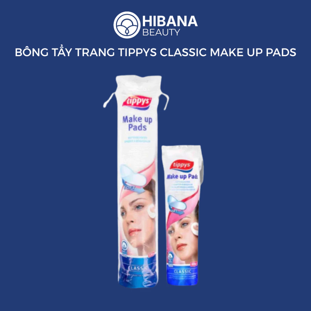 Bông Tẩy Trang Tippys Classic Make Up Pads tiêu chuẩn Châu Âu