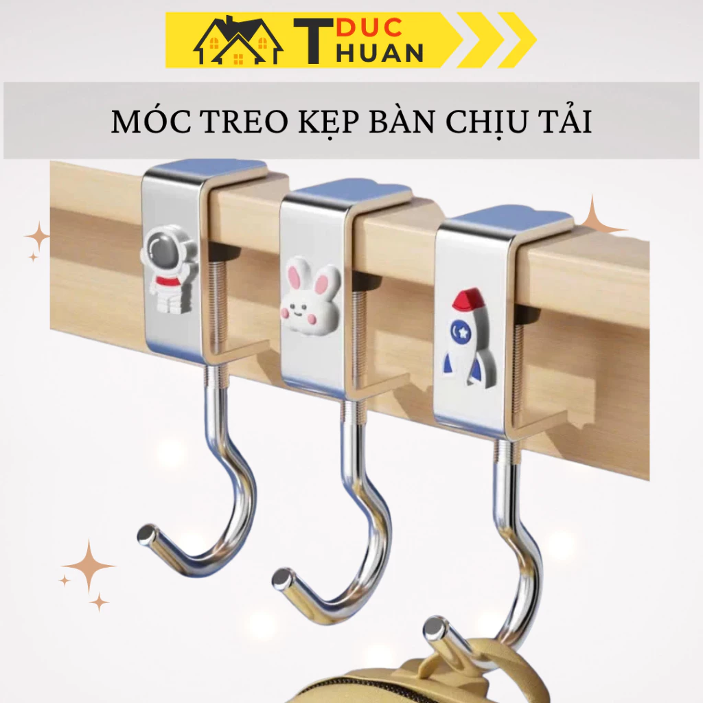 Móc Treo Đồ Kẹp Bàn Chịu Lực Tháo Lắp Gắn Cạnh Bàn Đa Năng Tiết Kiệm Không Gian ĐT HOME