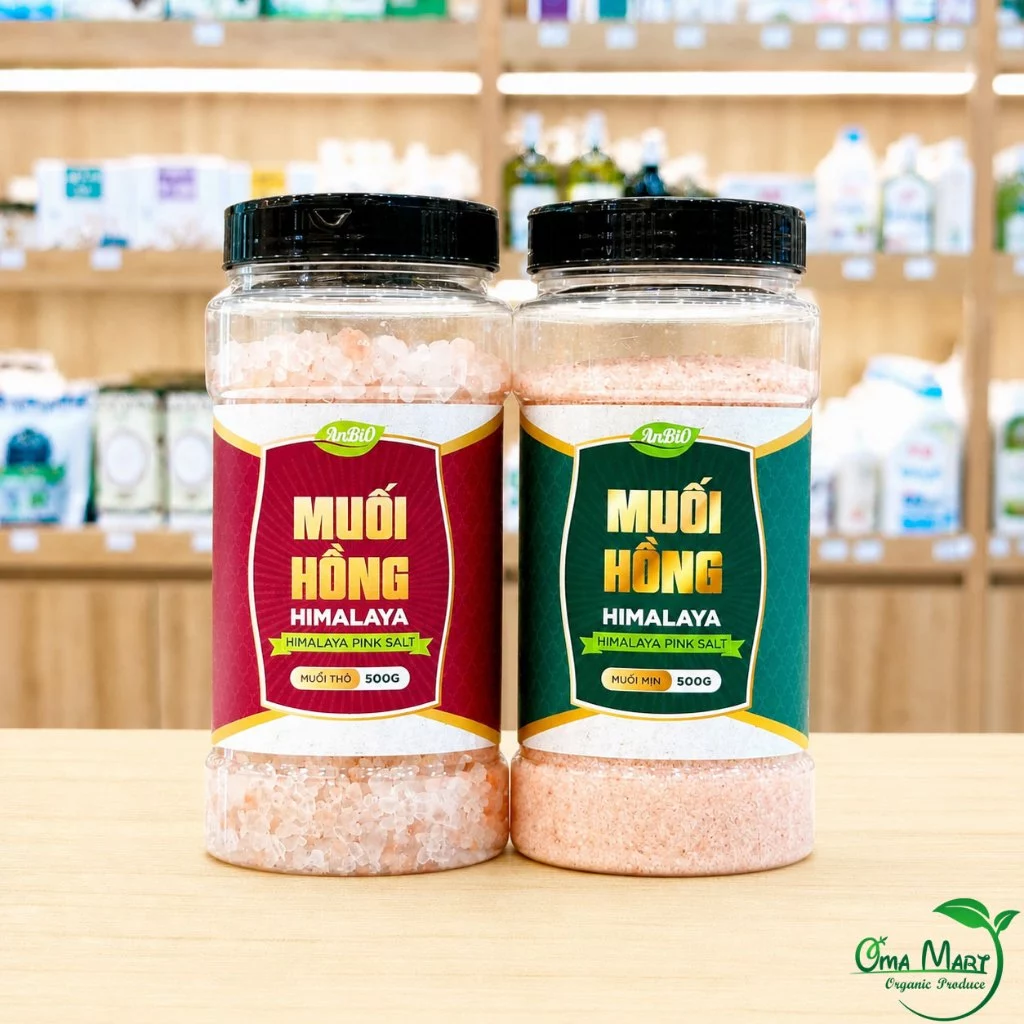 [ ANBIO ] Muối Hồng Himalaya 500g - Muối Khoáng Hồng Ăn Kiêng, Eat Clean, Làm Đẹp
