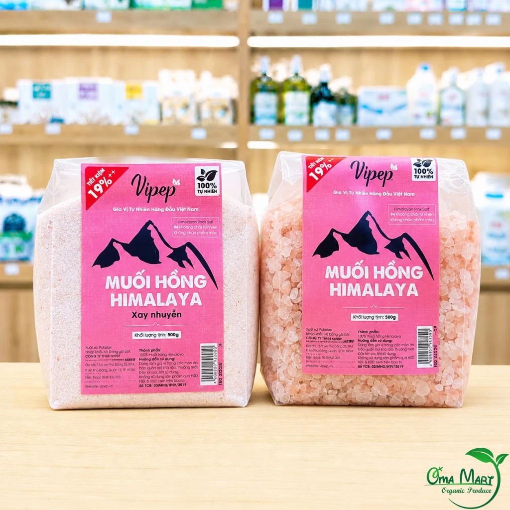 [CHÍNH HÃNG] Muối Hồng Himalaya VIPEP ( Dạng Túi) - Muối hồng tinh khiết nấu ăn, ngâm chân...