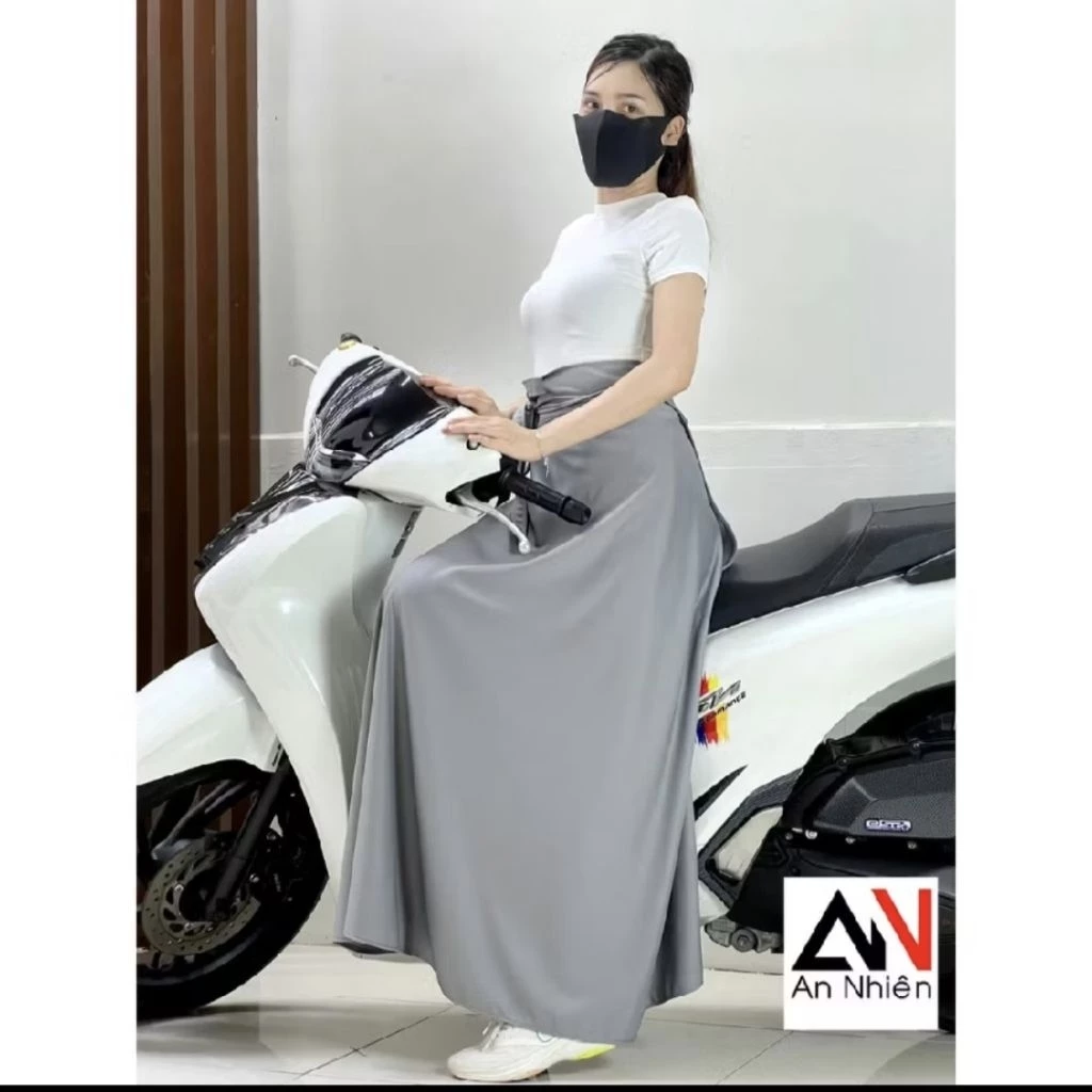 Chân váy chống nắng, lưng thun co giãn, cài nút dễ dàng, thoải mái 40_65 kgmang vừa