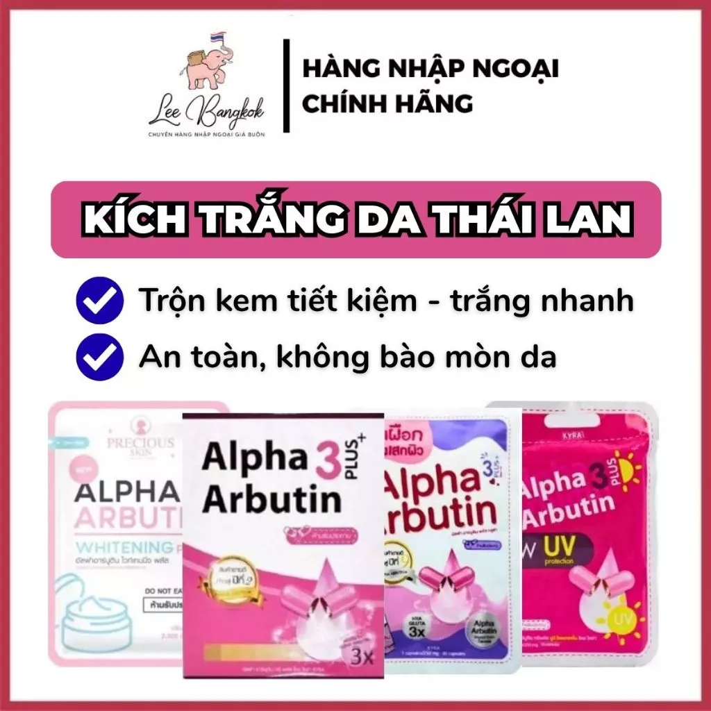 [CHUẨN THÁI] Viên Kích Trắng Trộn Kem Kyra Alpha Arbutin 3 Plus Precious Skin Trắng Da Nhanh Và An Toàn - LEEBANGKOK
