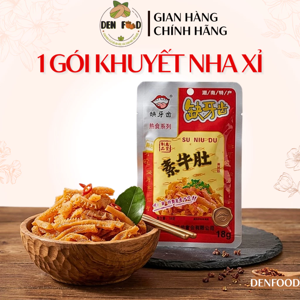 1 Gói Khuyết Nha Xỉ Siêu Cay(Dạ dày bò chay) - Ăn Vặt Denfood