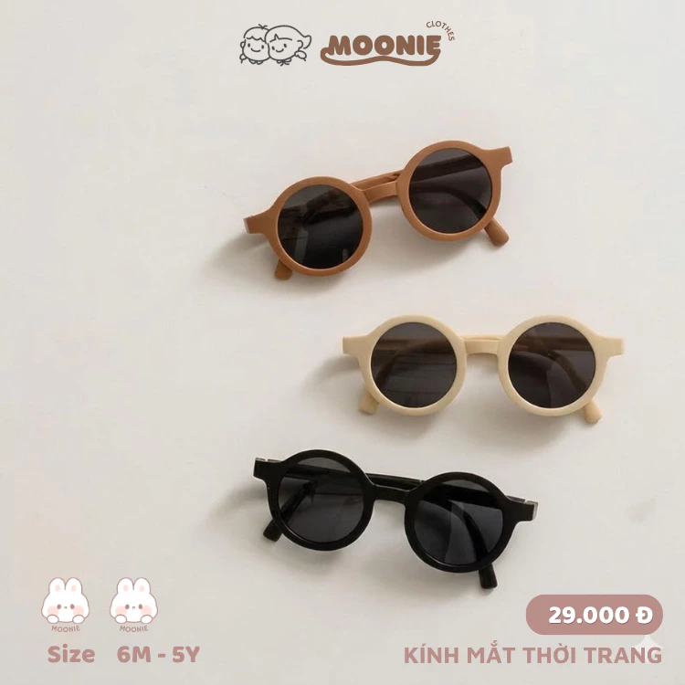 Kính Mát Thời Trang Moonie Kids Vintage Dành Cho Bé Trai Bé Gái Bảo Vệ Mắt
