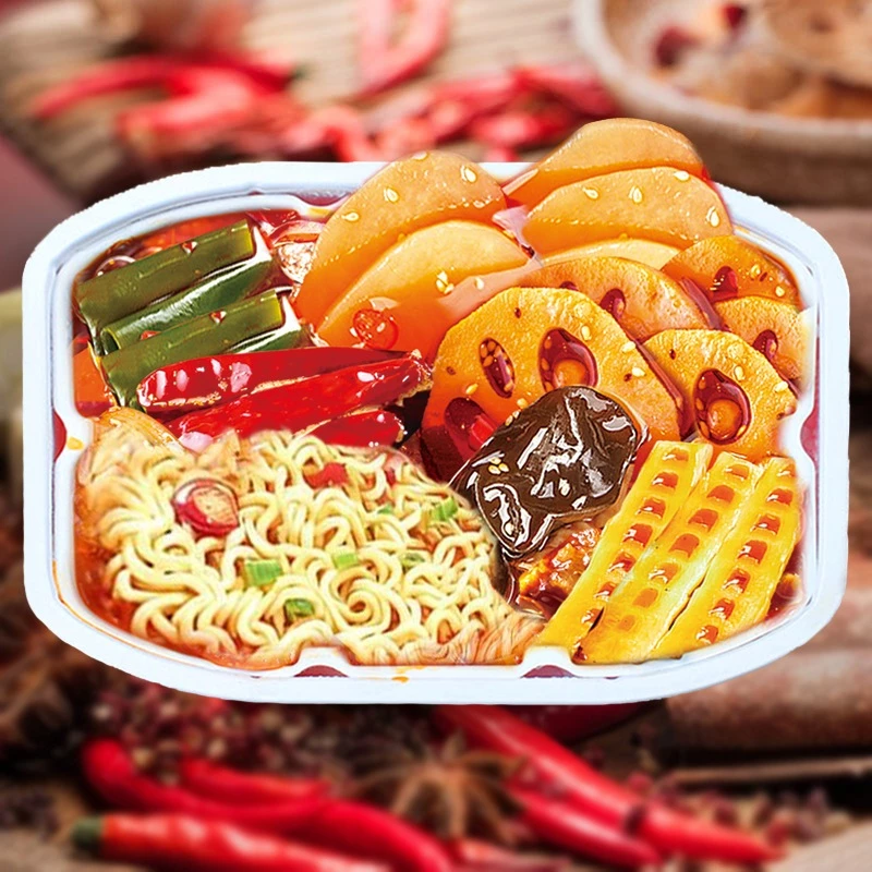 Lẩu tự sôi rau củ Mala mì gói