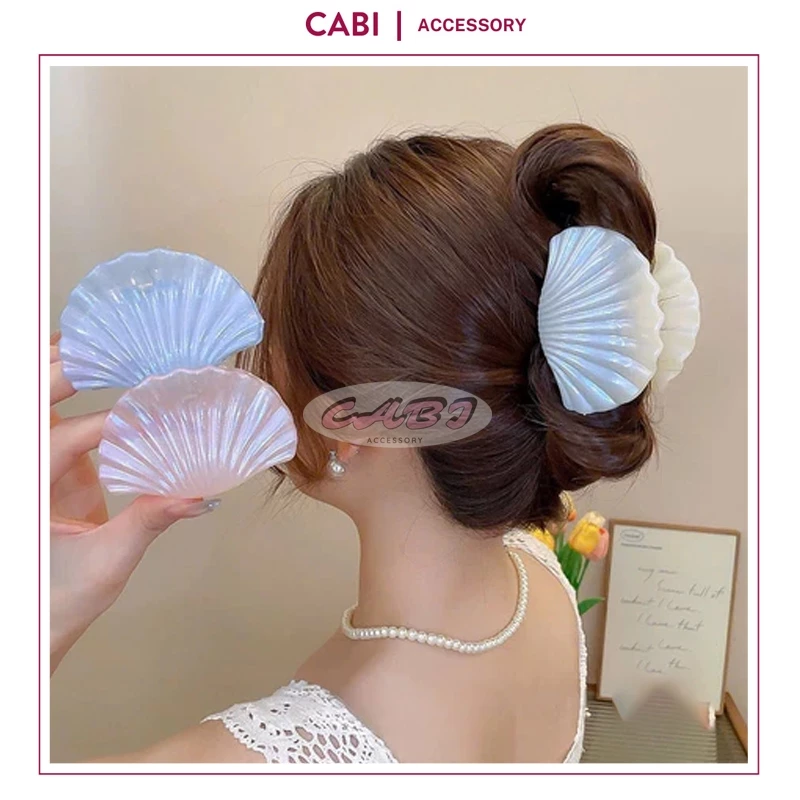 CB226 Kẹp Tóc Càng Cua Hình Vỏ Sò Đại Dương Màu Thạch