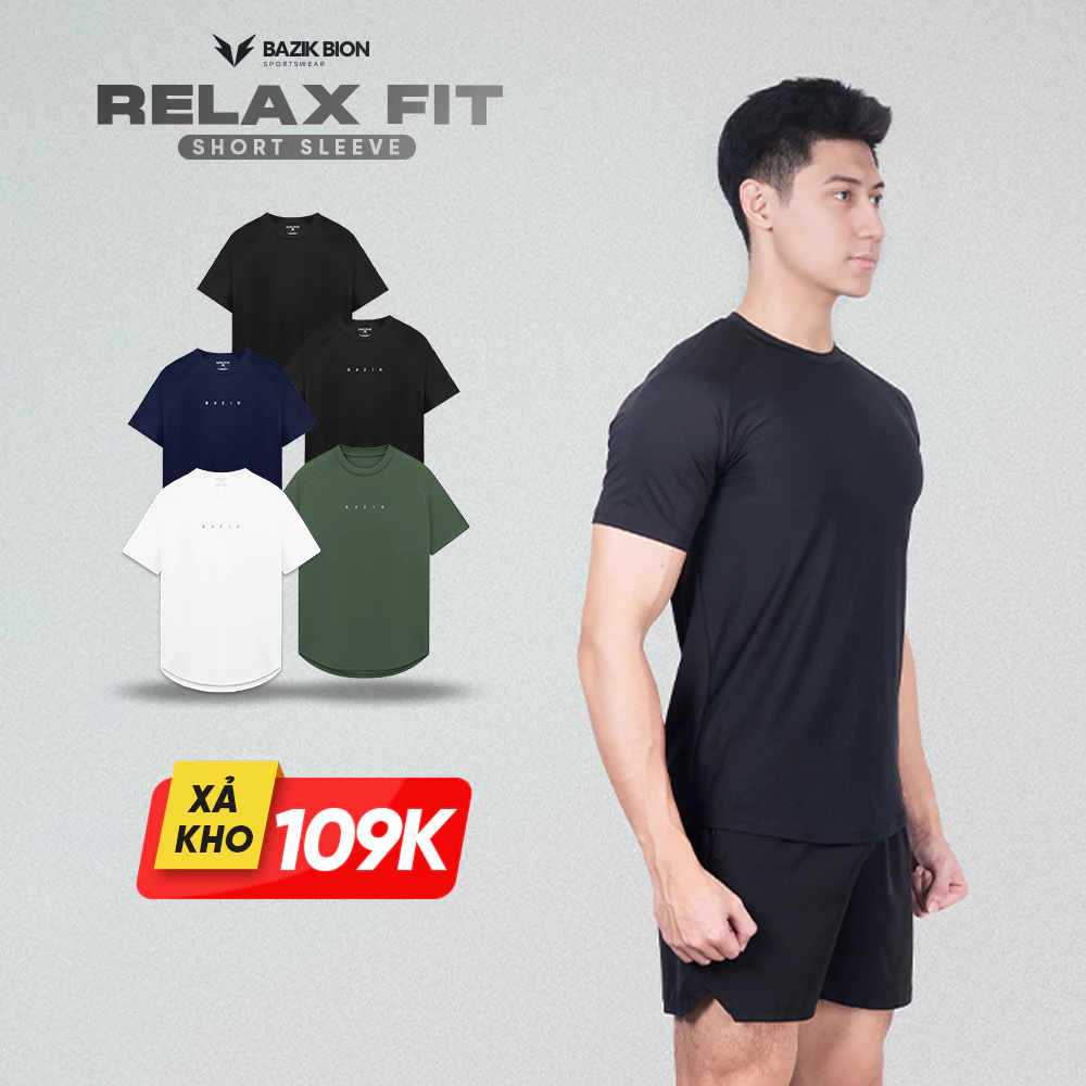 [Hàng Xả, Không Đổi Trả] Áo Thun Thể Thao Nam BAZIK Relax Fit co giãn 4 chiều, vận động thoải mái, tập gym - A11