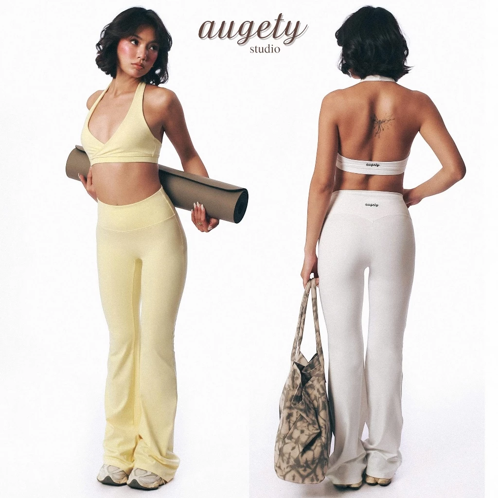 [ĐÃ CÓ FORM NGẮN] Quần Legging Ống Loe Cạp Cao Nâng Mông Chiết Eo Augety Studio, AERÉ Basic Flared Leggings