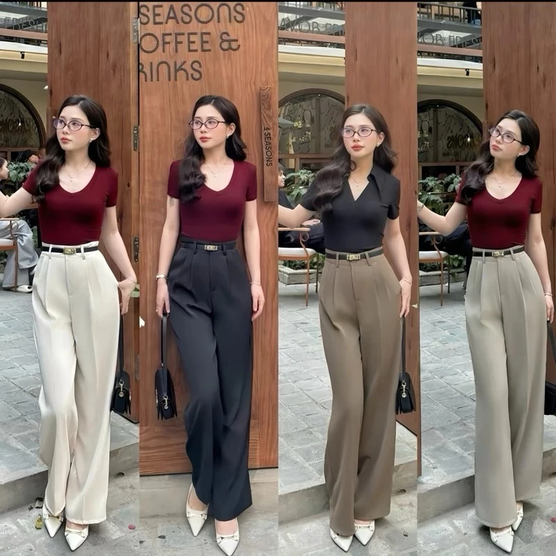 Quần suông phong cách công sở loại 2 cúc hàng loại 1 siêu đẹppp
