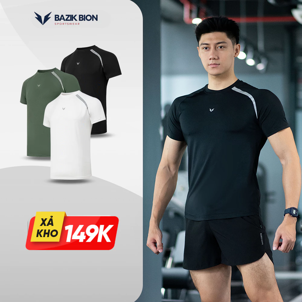 [Hàng Xả, Không Đổi Trả] Áo Thun Thể Thao BAZIK Iron Wings W04 Thoáng Khí, Co Giãn, Thoải mái Thể Thao, Tập Gym - A10