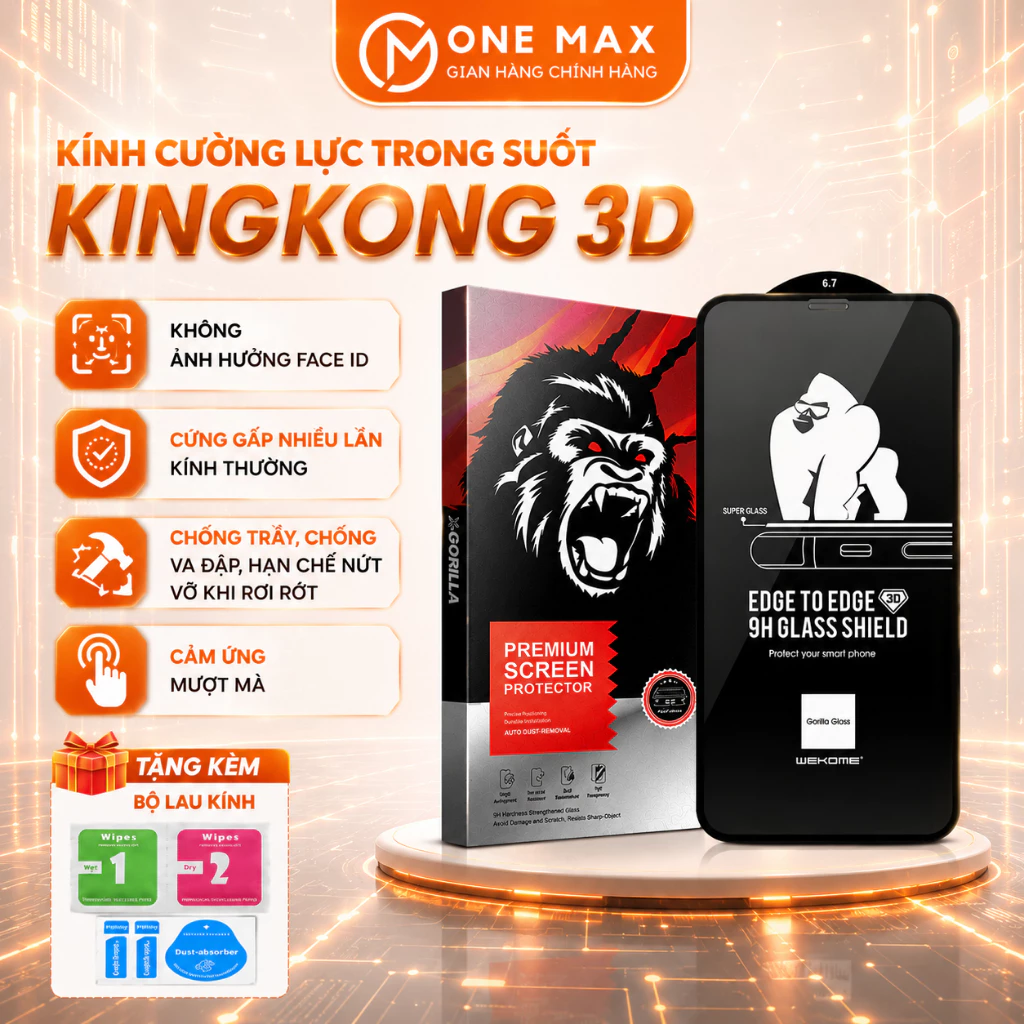 [COMBO 5 SIÊU RẺ] Kính cường lực iPhone 3D trong suốt Full Màn cho IP 17promax x/xs/xr/11/12/13/14/15/16/pro/max/plus