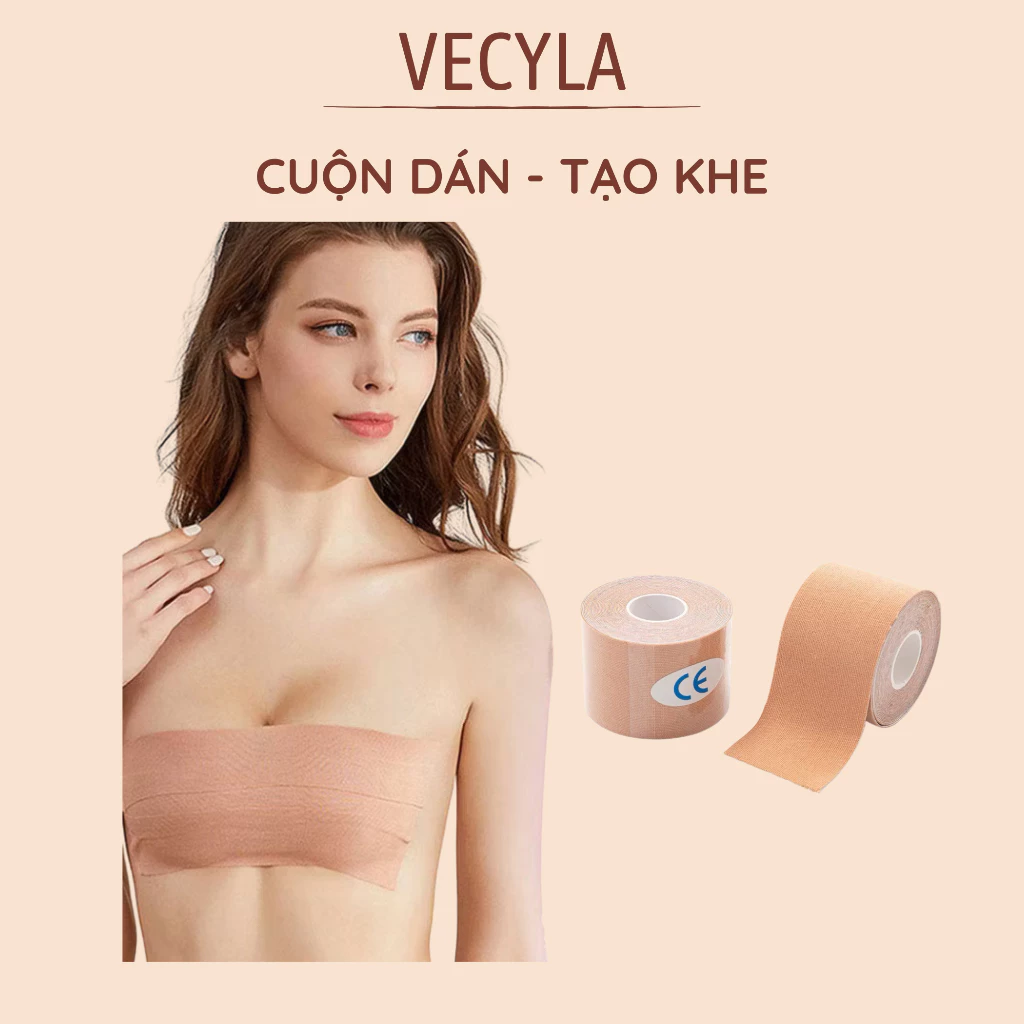 Băng dính dán nâng vòng 1 đầy đặn tạo nhiều kiểu tiện dụng cuộn dài 5m VECYLA