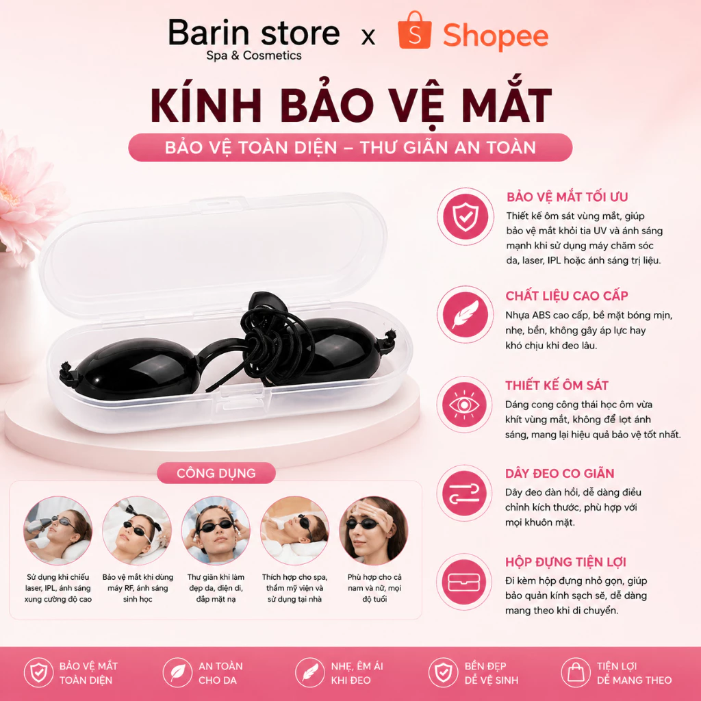 Kính Đen Nằm Vòm Ánh Sáng Kính Đeo Mắt Bảo Vệ Mắt Trong Laser, Triệt Lông