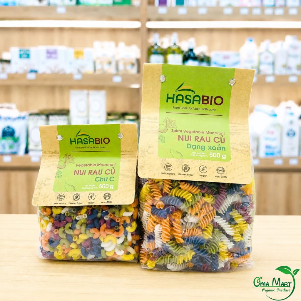 Nui Rau Củ Chữ C ,  Dạng Xoắn HASA BIO 500g