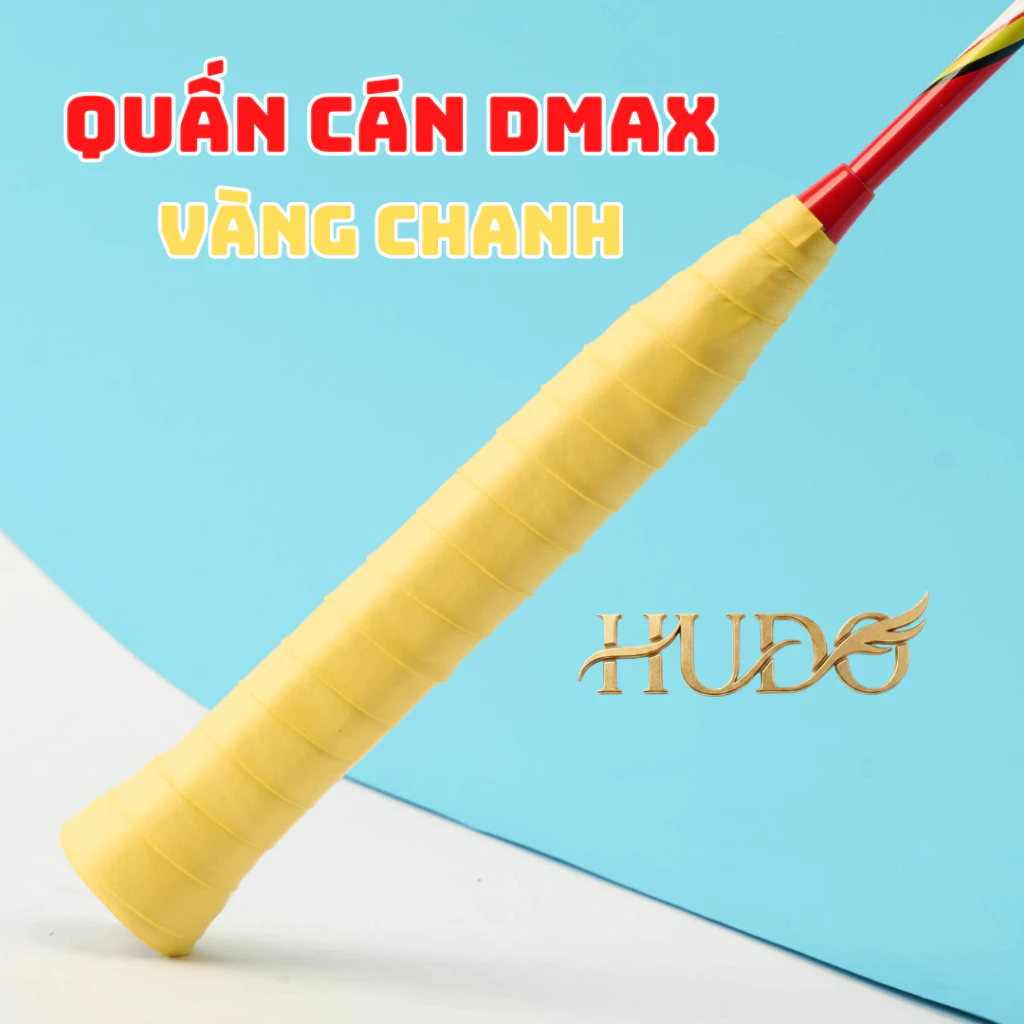 Cuốn Cán Vợt Cầu Lông DMAX Màu Vàng Chanh - Dây Quấn Cán Vợt Cầu Lông, Pickleball Thấm Mồ Hôi
