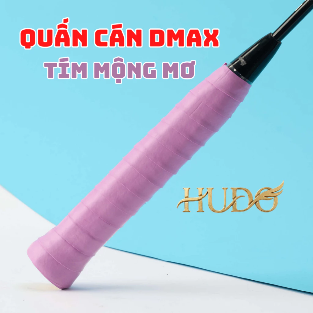 Cuốn Cán Vợt Cầu Lông DMAX Màu Tím Mộng Mơ - Dây Quấn Cán Vợt Cầu Lông, Pickleball Thấm Mồ Hôi