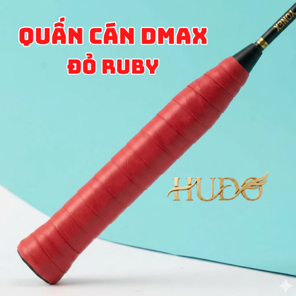 Cuốn Cán Vợt Cầu Lông DMAX Màu Đỏ - Dây Quấn Cán Vợt Cầu Lông, Pickleball Thấm Mồ Hôi