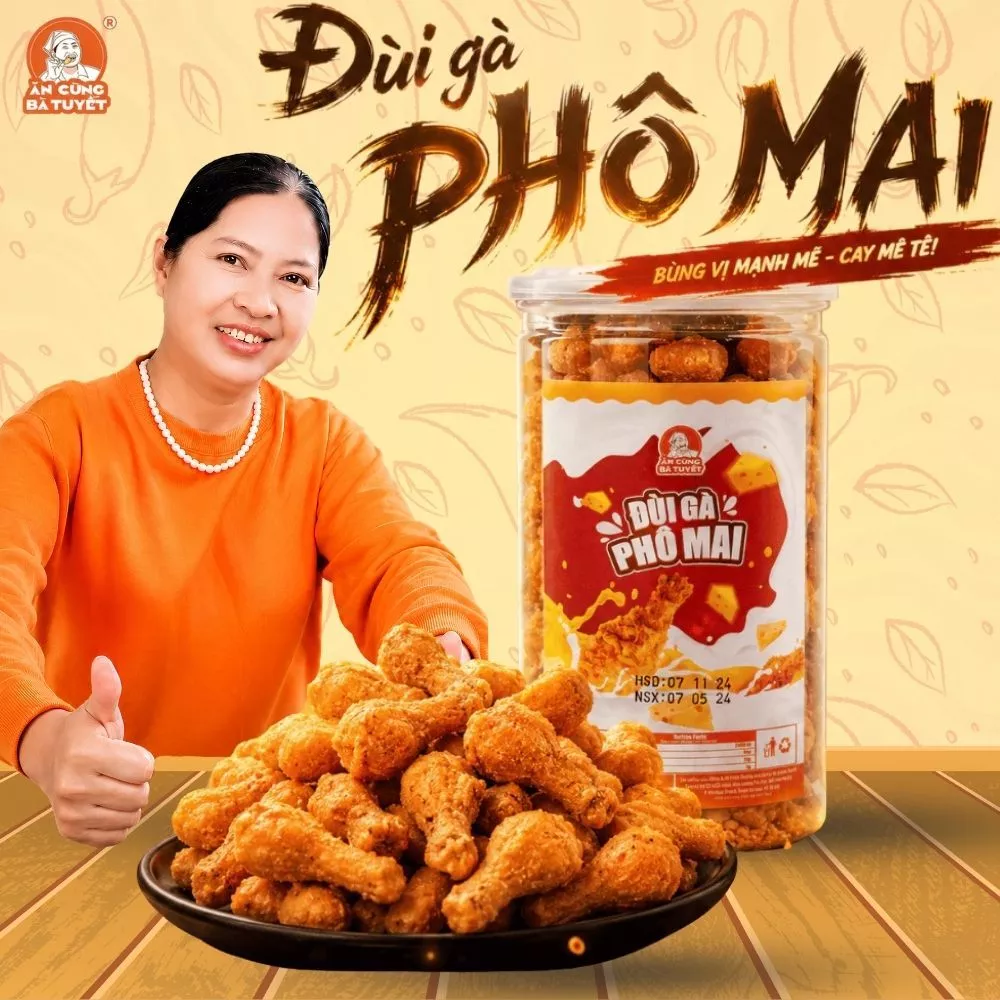 Đùi Gà Phô Mai cay 200g- ĂN CÙNG BÀ TUYẾT-  Đồ ăn vặt Việt Nam M44
