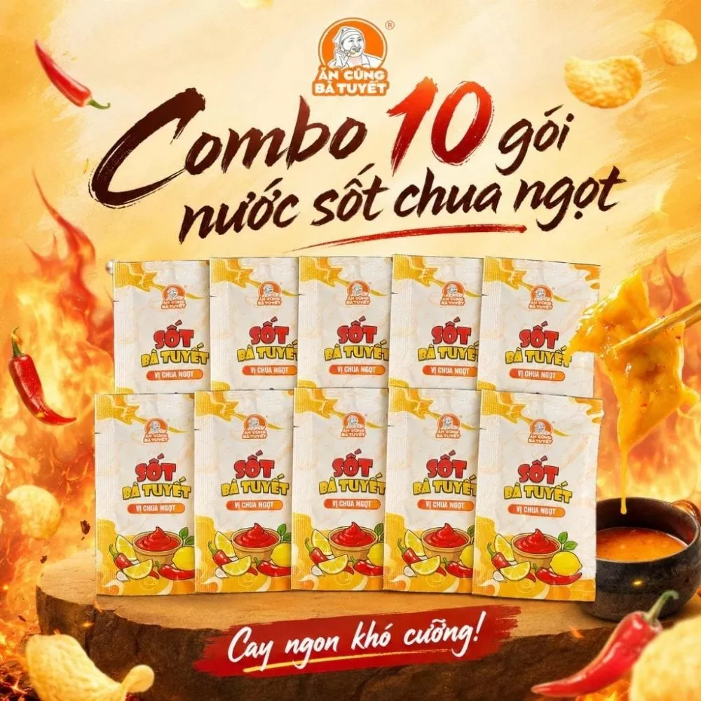 Combo 10 gói nước sốt chua ngọt - ĂN CÙNG BÀ TUYẾT M116