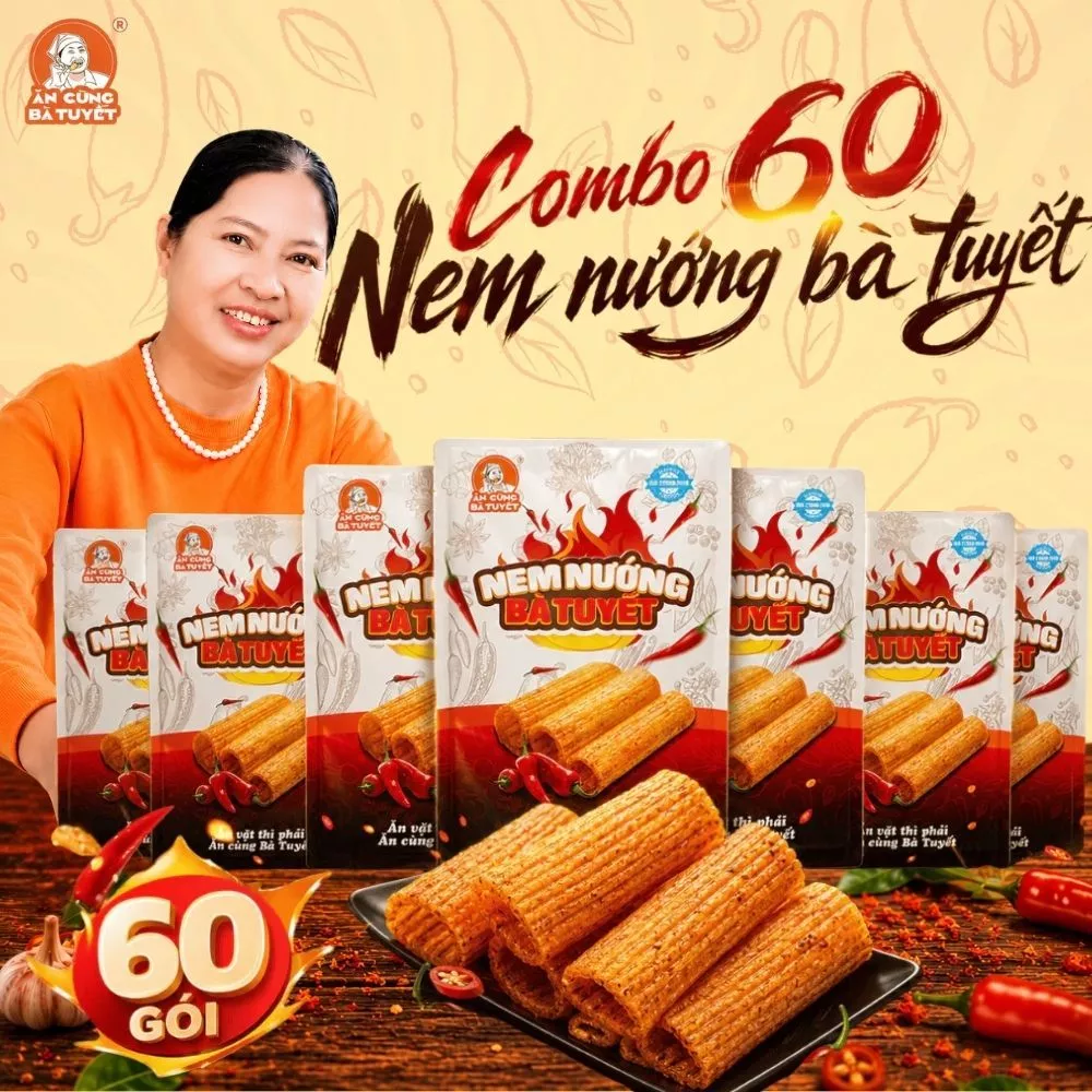 Combo 60 gói snack ướt BÀ TUYẾT  -  Ăn Cùng Bà Tuyết M36