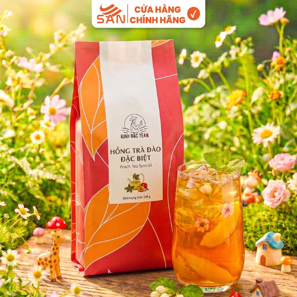 Trà Đào Kinh Bắc (500g - 100g), Trà Đào Túi Lọc 250g (Chuyên Pha Trà Đào)