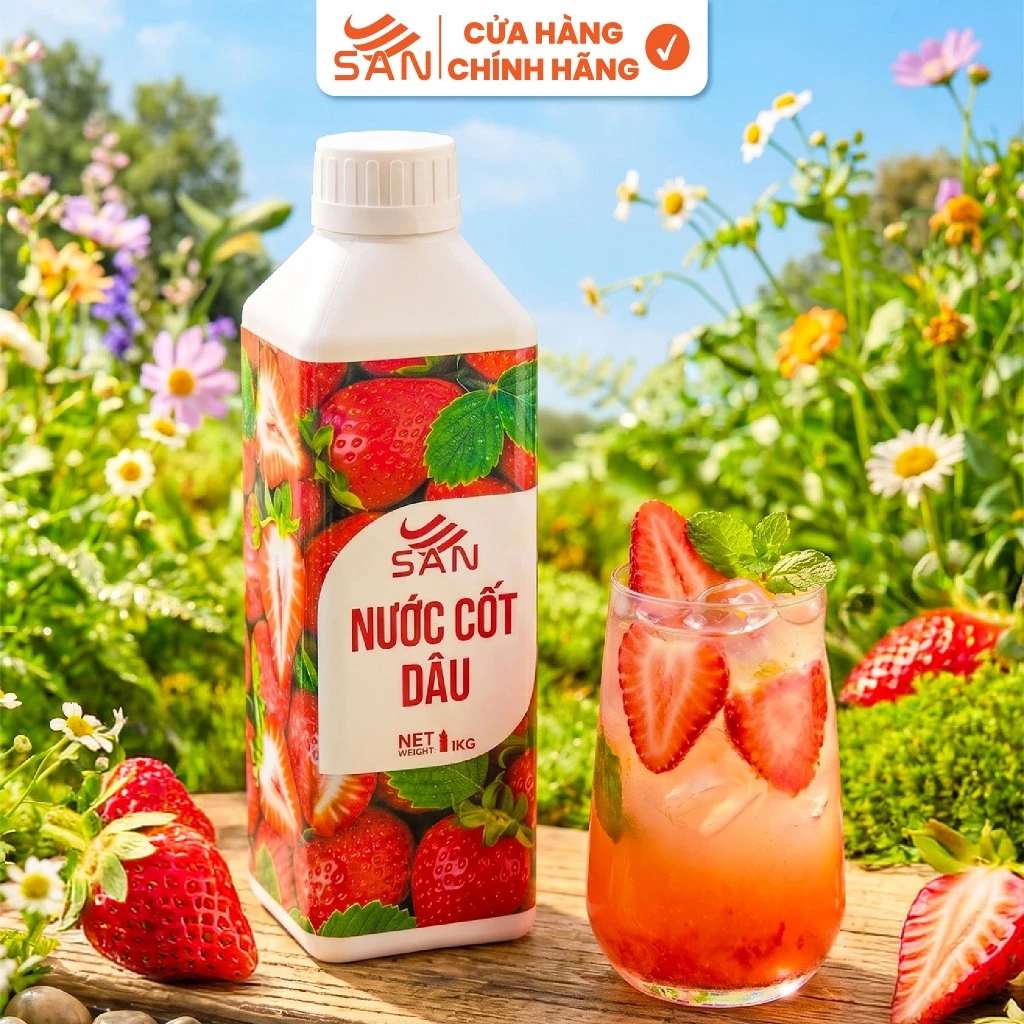 NƯỚC CỐT DÂU Chai 1Kg, có mẫu thử 100ml, tặng công thức pha chế, hương thơm, trái cây tự nhiên