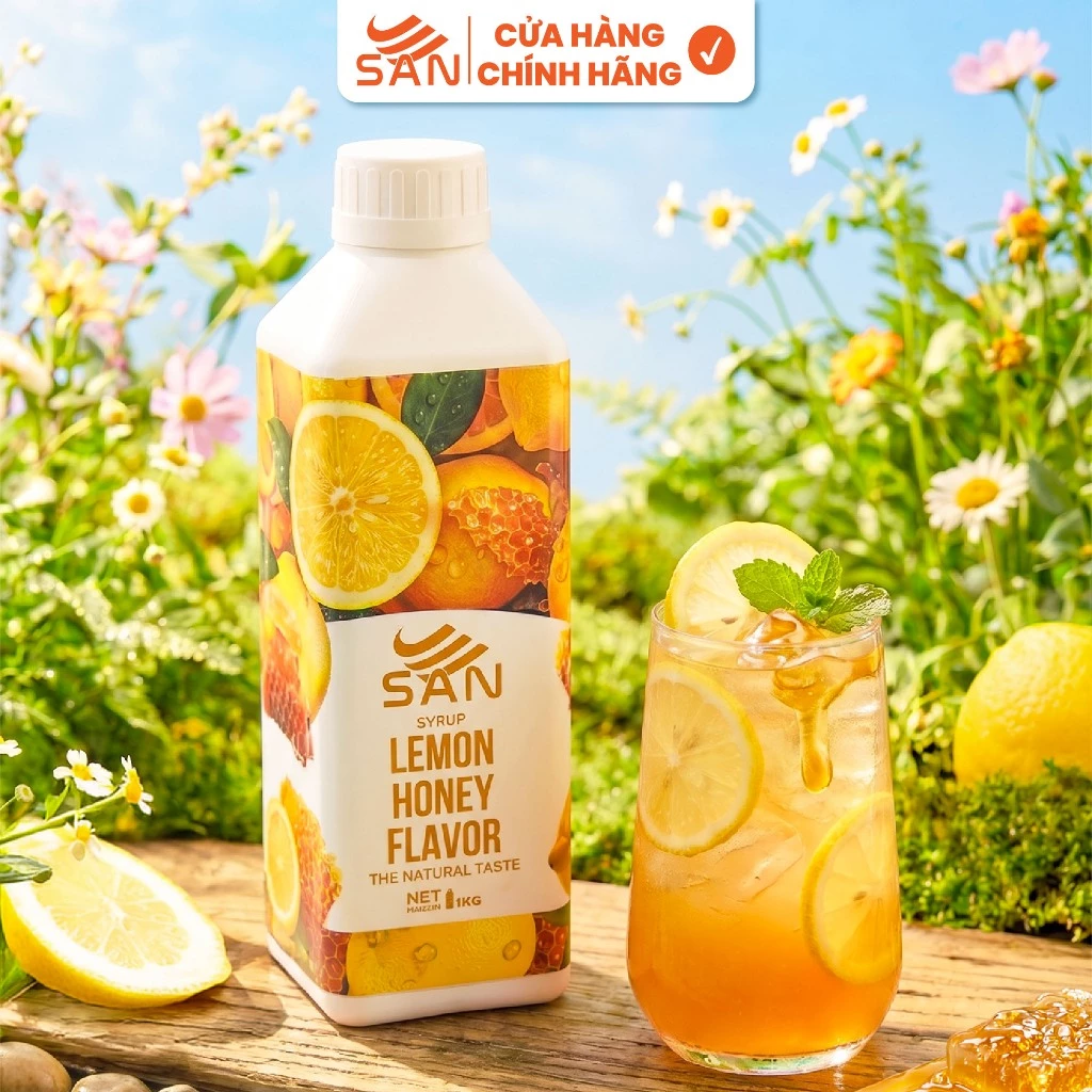 Syrup/siro CHANH VÀNG MẬT ONG SAN, mẫu thử 100ml, tặng sách công thức, tiện dụng, trái cây tự nhiên