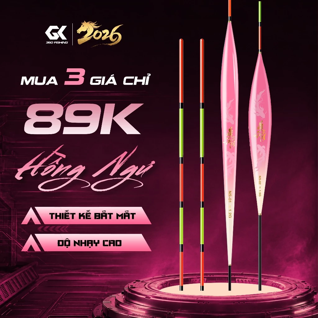 [Mua 3 Tính 2] Phao Câu Đài Hồng Ngư Phao Nano NS Chuyên Câu Cá Diếc Cá Rô Cá Chép 1.2g - 2.5g