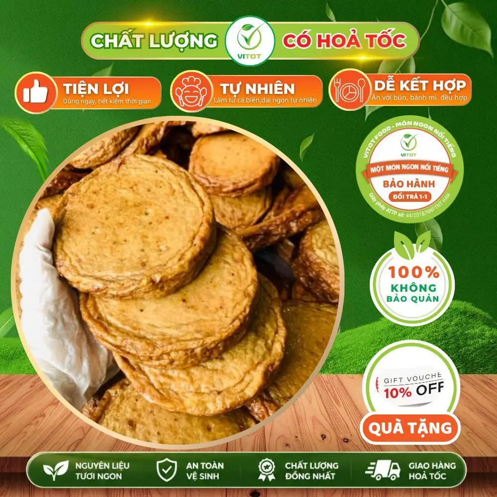 Chả Cá Nha Trang VITOT Dùng Ăn Bún Bánh Canh, Bánh Mì Thơm Ngon Hấp Dẫn