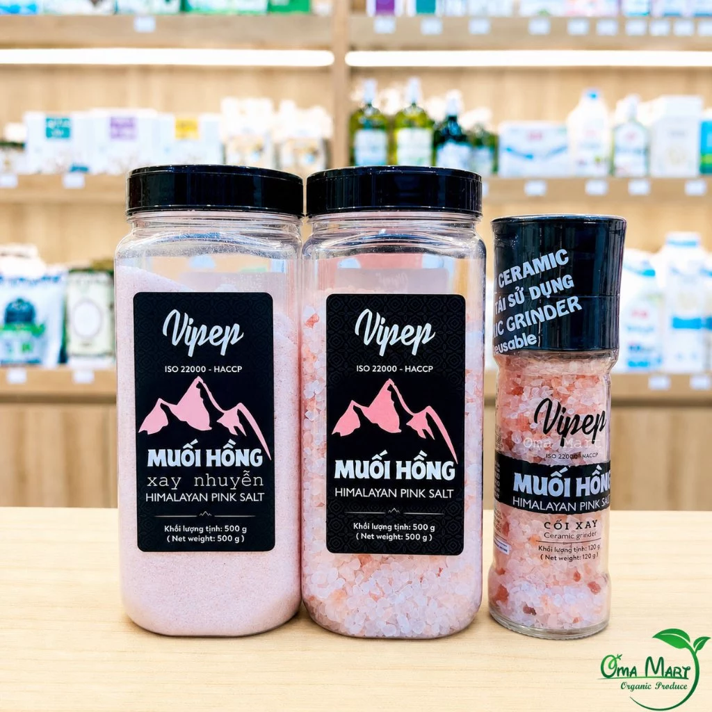 Muối hồng Himalaya VIPEP (nấu ăn, ngâm chân, súc miệng ...)