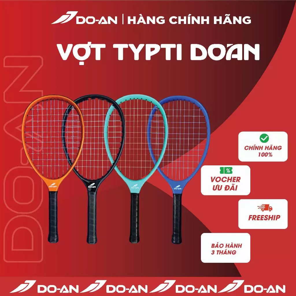Vợt Thể Thao TYPTI DO-AN Bản Cao Cấp - Khung Carbon Mặt Lưới Sợi Siêu Bền (Tặng Bóng)-TT-BCC