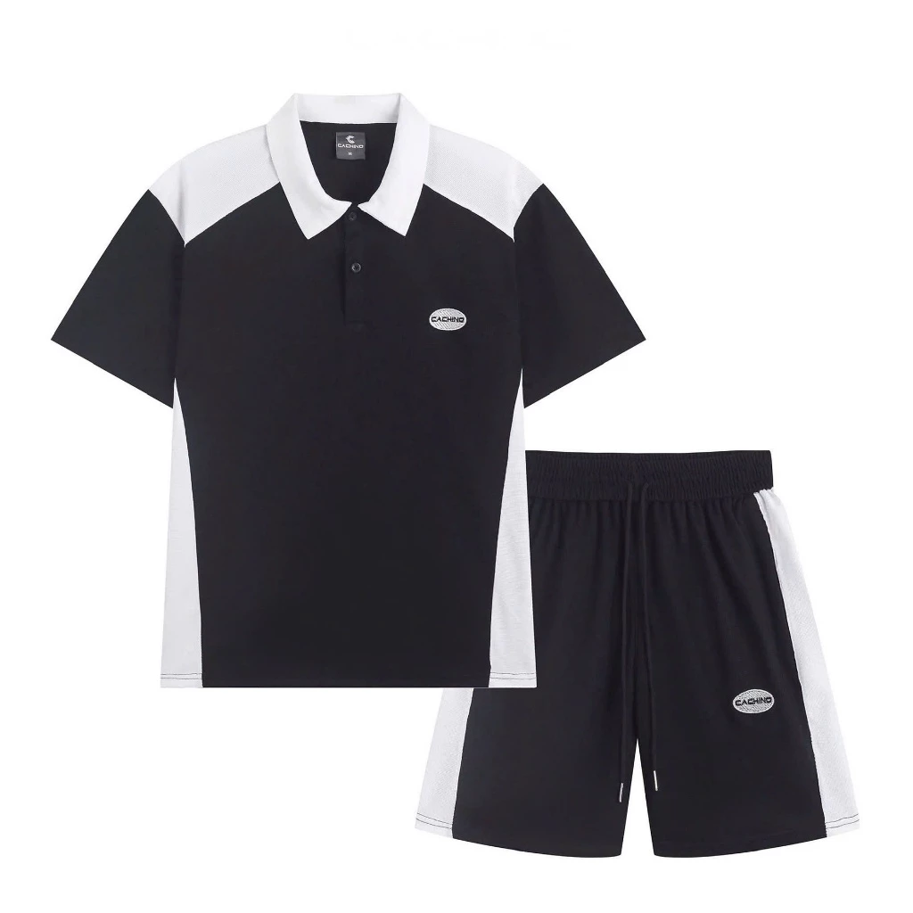Bộ quần áo nam GUDO áo polo chất cotton thoáng mát quần short form dáng trẻ trung năng động G08
