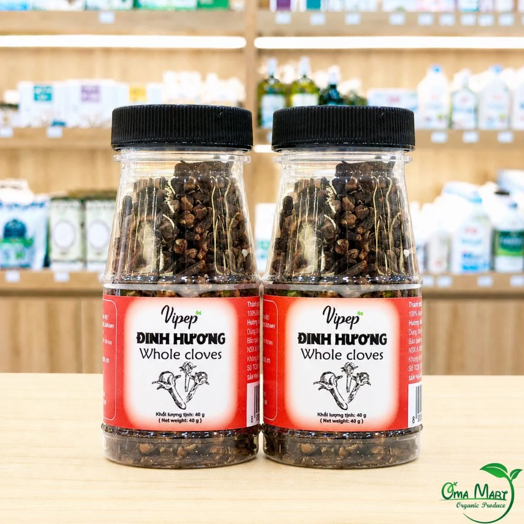 Đinh Hương Nguyên Chất Vipep (Hũ 40g) - Gia vị nấu Phở, hầm cà ri, làm trà thơm nồng tự nhiên